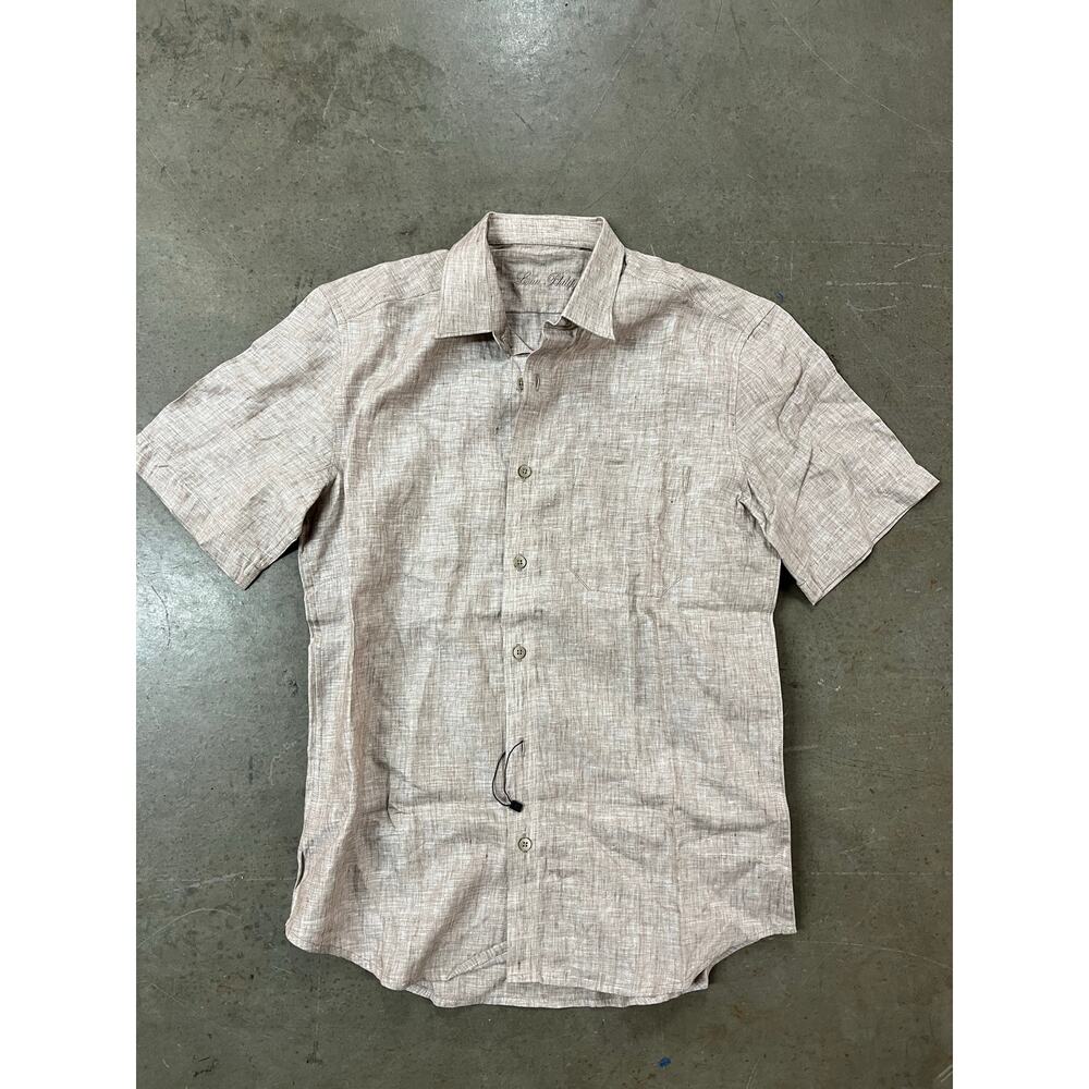 Louis Philippe - Golf Linen Shirt / M / Heather Beige / NWOT